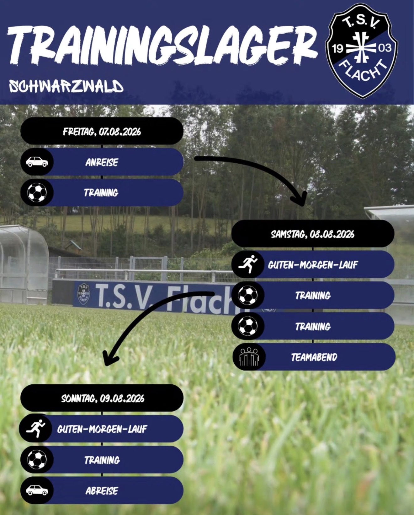 Heute geht es für unsere Schwarzblauen ins Trainingslager in den Schwarzwald nach Baiersbronn
